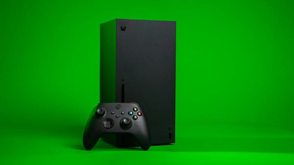 Xbox Series X console and controller used for watching IPTV on Xbox